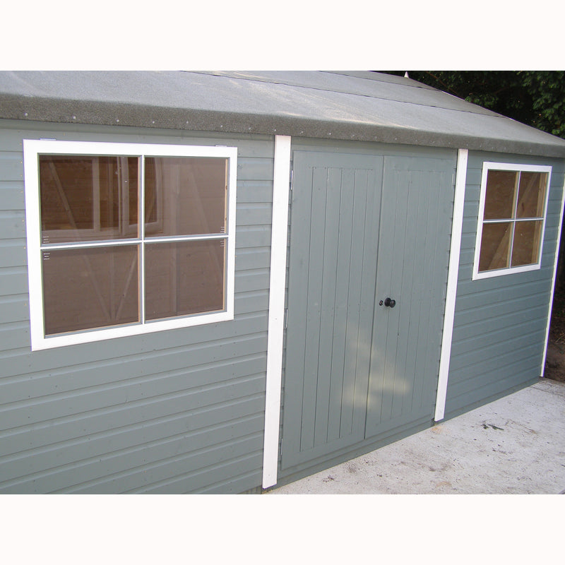 Shire Mammoth Loglap Premium Shed Range Double Door (12x18) MAMM1218DLL-1AA 506049133379 - Outside Store