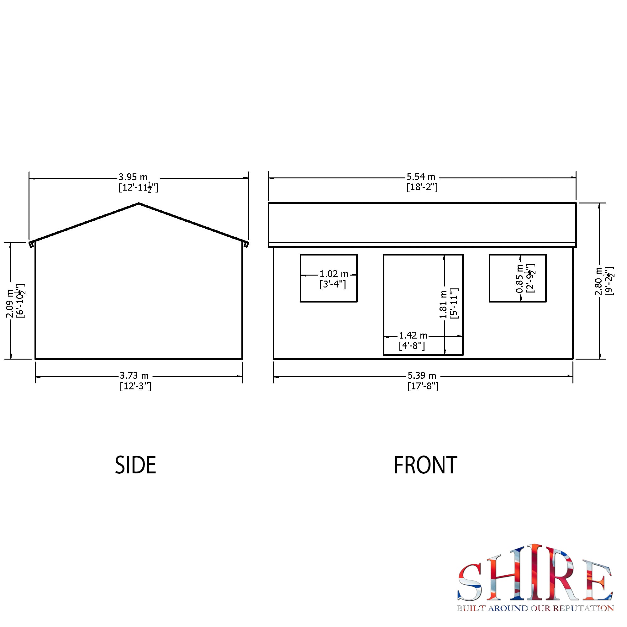 Shire Mammoth Loglap Premium Shed Range Double Door (12x18) MAMM1218DLL-1AA 506049133379 - Outside Store