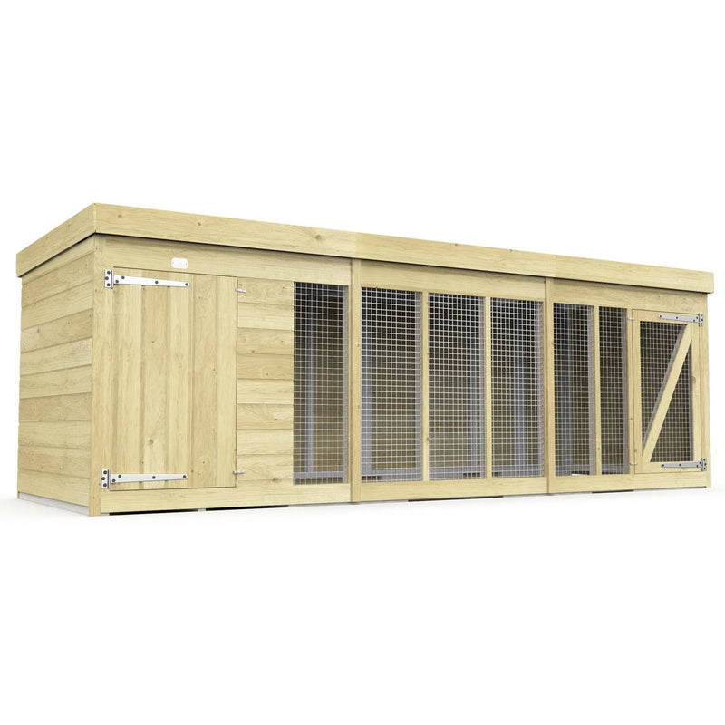 Total Sheds (12x4) Pressure Treated Dog Kennel and Run