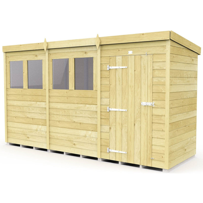 Total Sheds (12x4) Pressure Treated Pent Shed