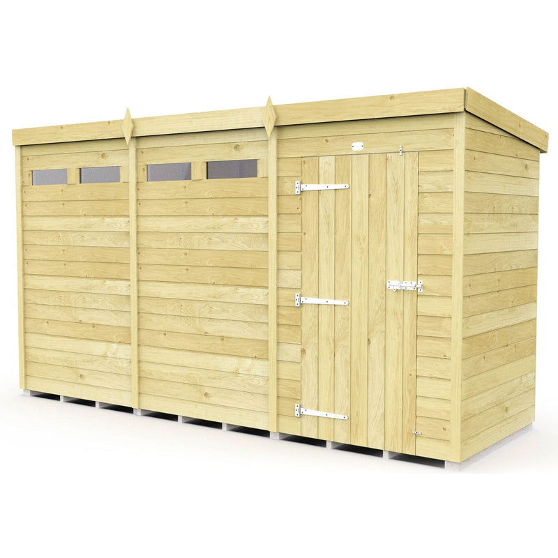 Total Sheds (12x4) Pressure Treated Pent Security Shed