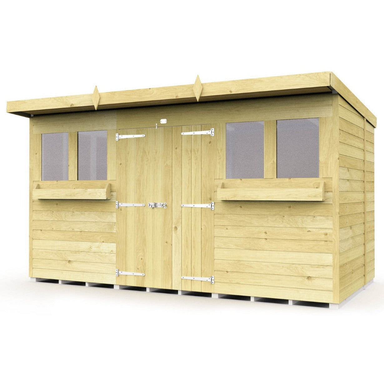 Total Sheds (12x5) Pressure Treated Pent Summer Shed