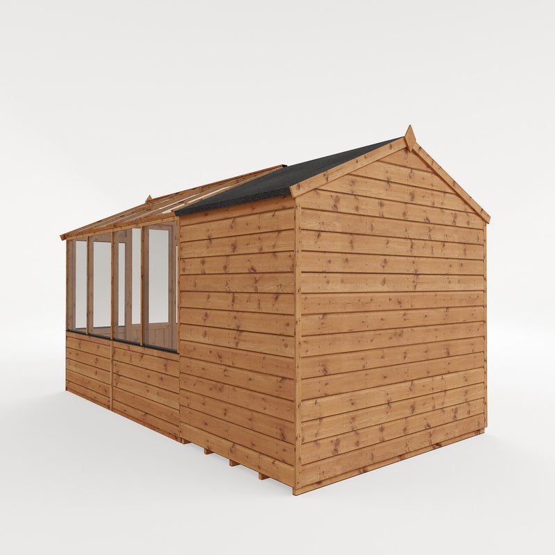 Mercia Traditional Wooden Apex Greenhouse Combi Shed (12x6) (SI-004-001-0026 - EAN 5029442091211)