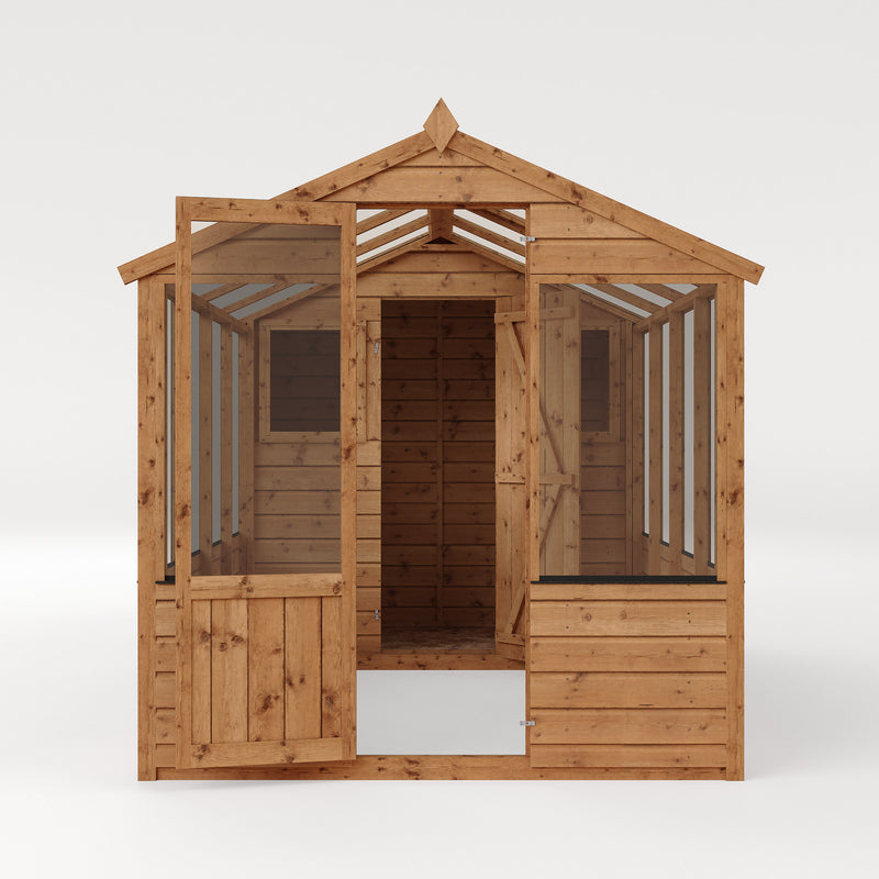 Mercia Traditional Wooden Apex Greenhouse Combi Shed (12x6) (SI-004-001-0026 - EAN 5029442091211)