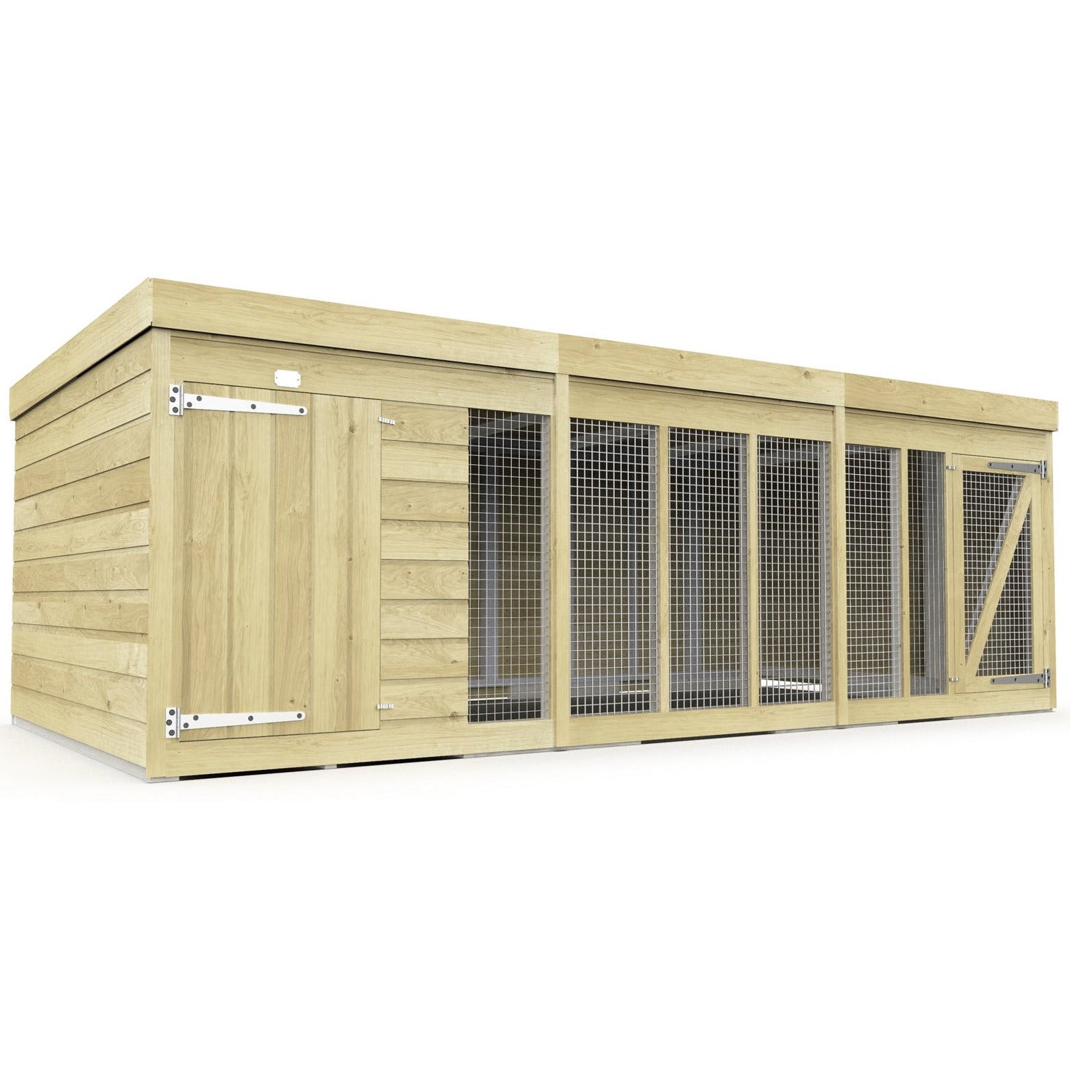 Total Sheds (12x6) Pressure Treated Dog Kennel and Run