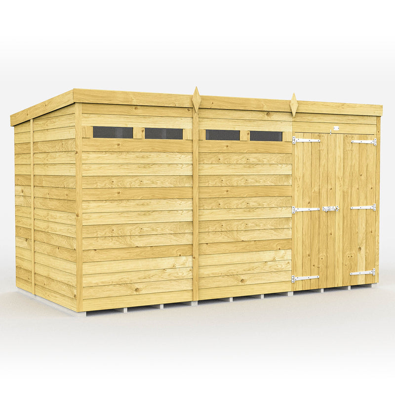 Total Sheds (12x6) Pressure Treated Pent Security Shed