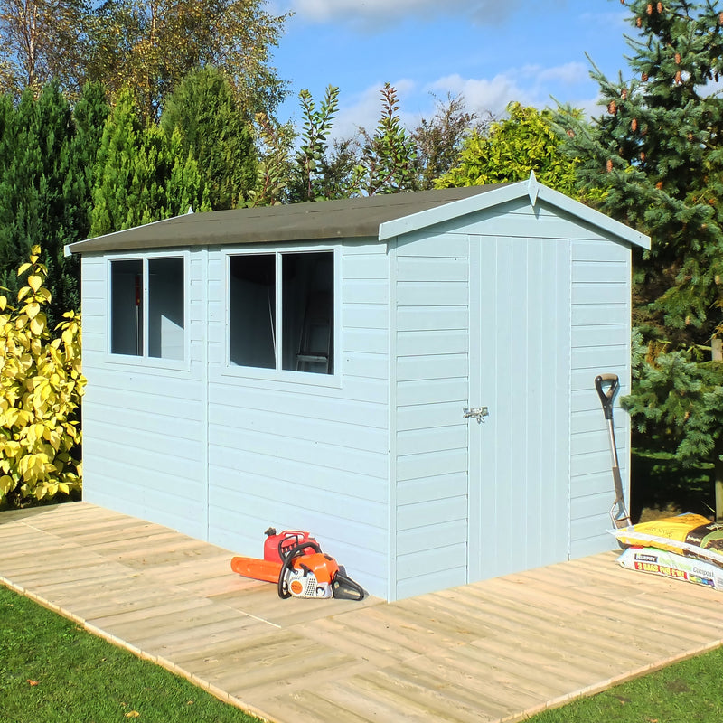 Shire Lewis Premium Shed Range Single Door (12x8) LEWI1208DSL-1AA 506049133126 - Outside Store