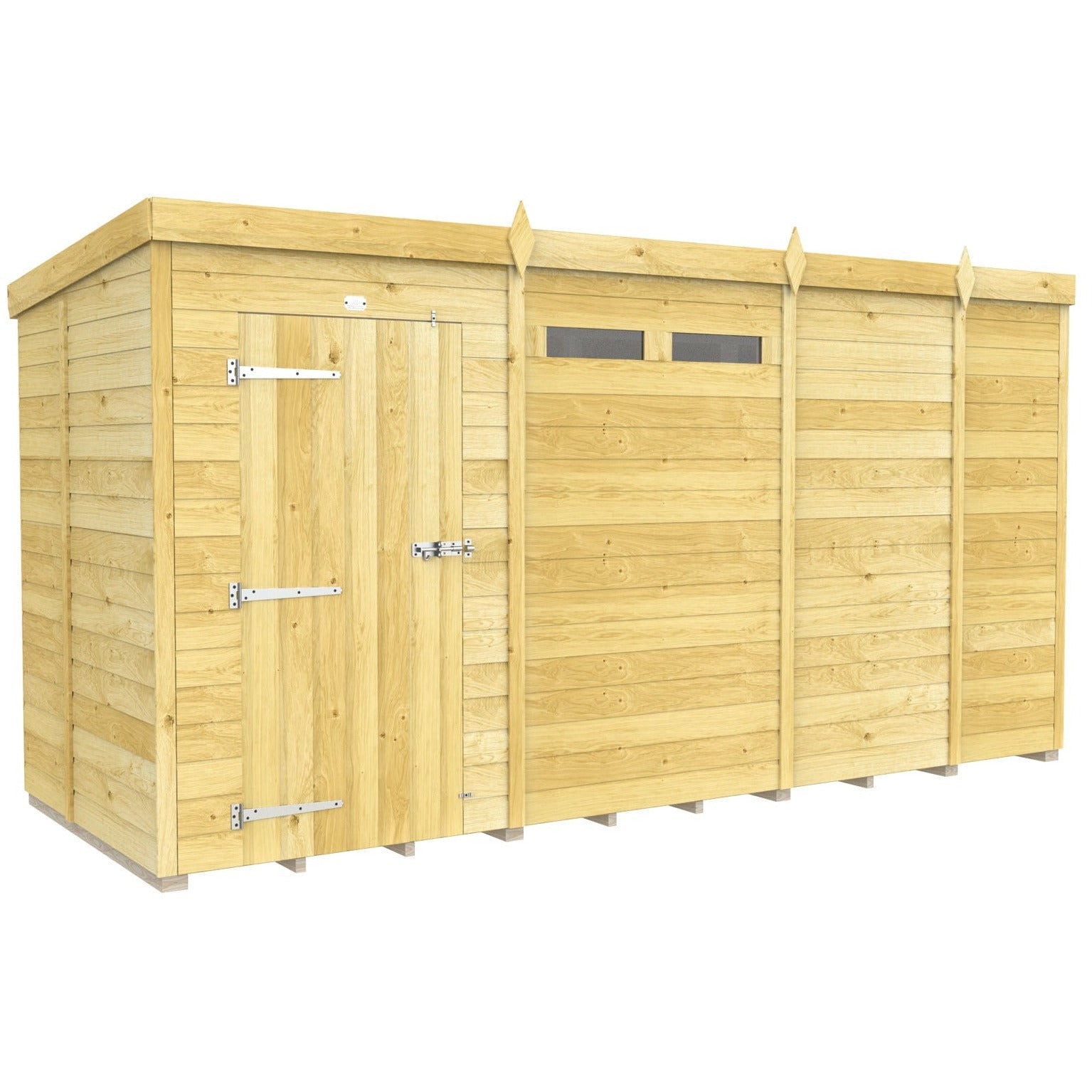 Total Sheds (13x5) Pressure Treated Pent Security Shed