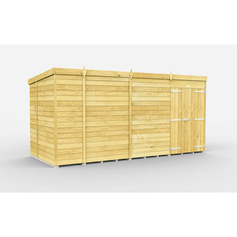 Total Sheds (13x6) Pressure Treated Pent Shed