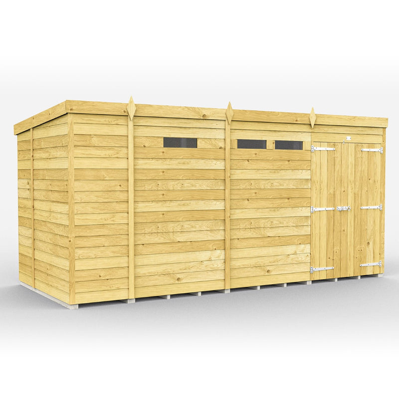 Total Sheds (13x6) Pressure Treated Pent Security Shed