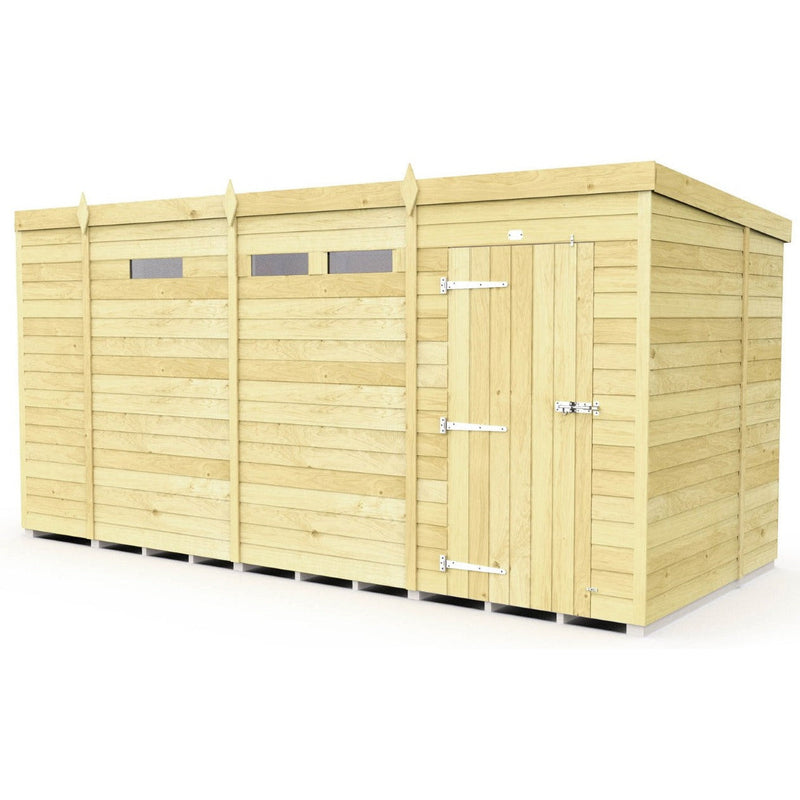 Total Sheds (13x6) Pressure Treated Pent Security Shed