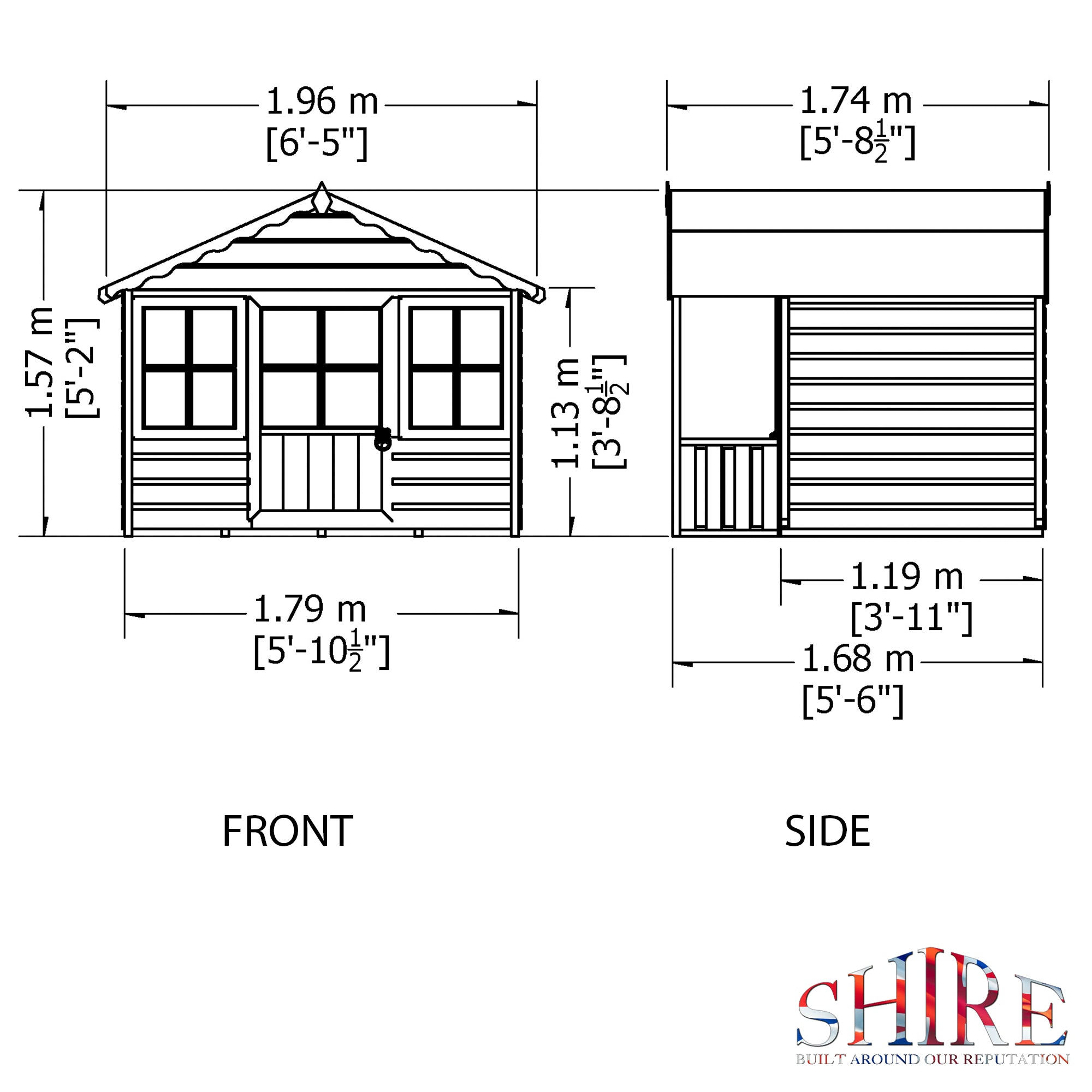 Shire Pixie Playhouse (6x4) PIXI0604DSL-1AA 5060437982091 - Outside Store