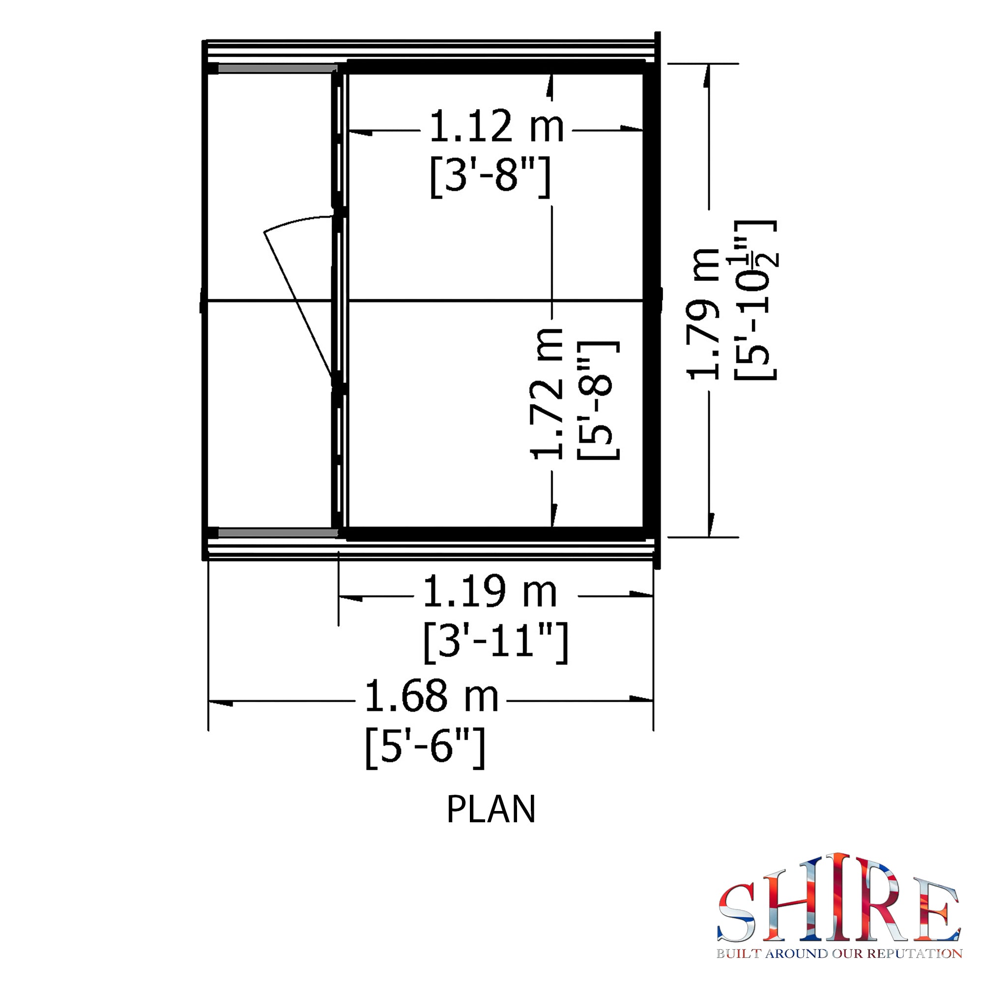 Shire Pixie Playhouse (6x4) PIXI0604DSL-1AA 5060437982091 - Outside Store