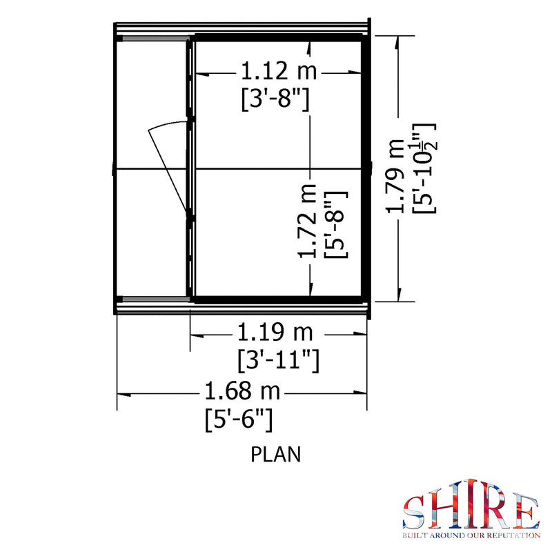 Shire Pixie Playhouse (6x4) PIXI0604DSL-1AA 5060437982091 - Outside Store