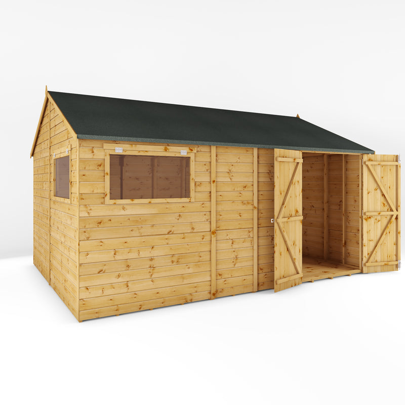 Mercia Premium Shiplap Reverse Apex Workshop (14 x 10) (SI-001-004-0112 - EAN 5029442006338)