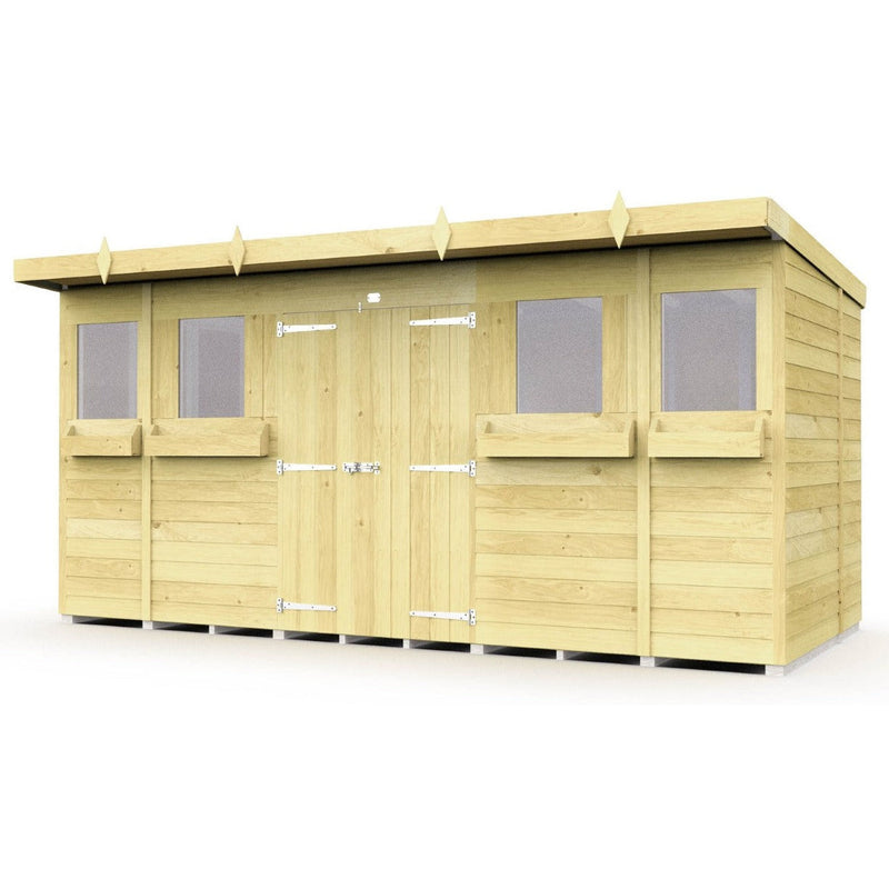 Total Sheds (14x5) Pressure Treated Pent Summer Shed