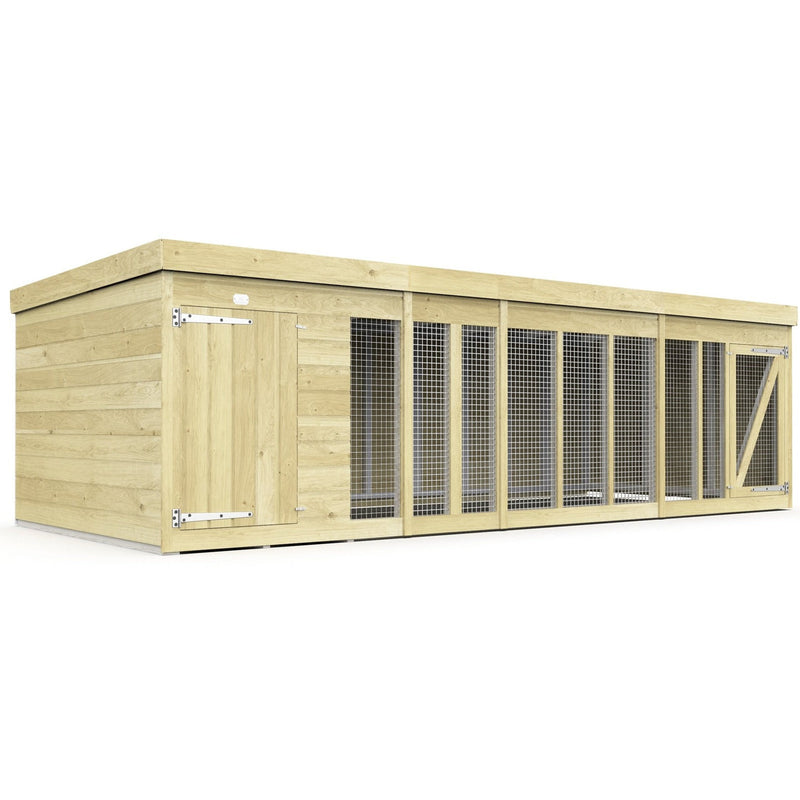 Total Sheds (14x6) Pressure Treated Dog Kennel and Run