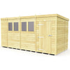 Total Sheds (14x6) Pressure Treated Pent Shed