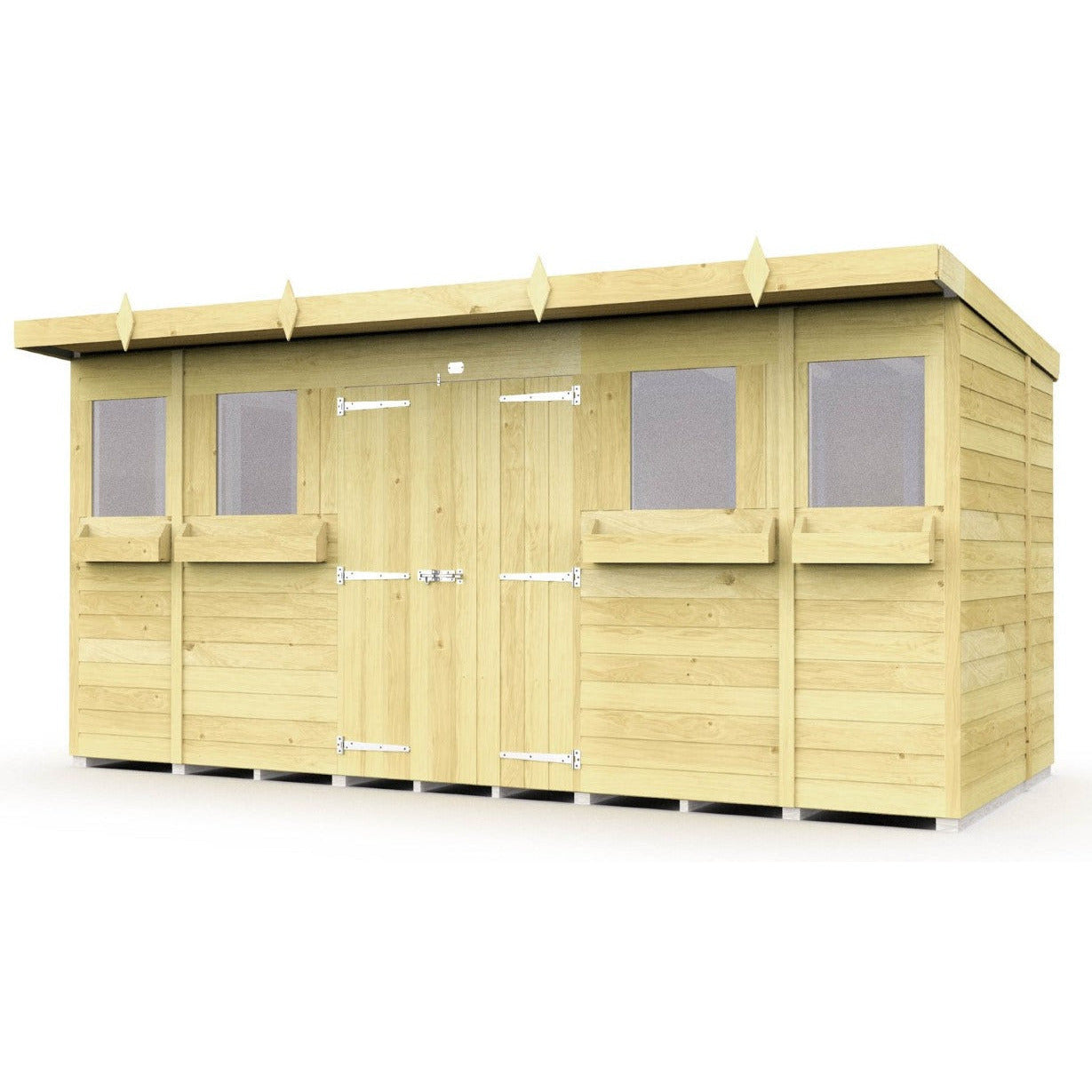 Total Sheds (14x6) Pressure Treated Pent Summer Shed