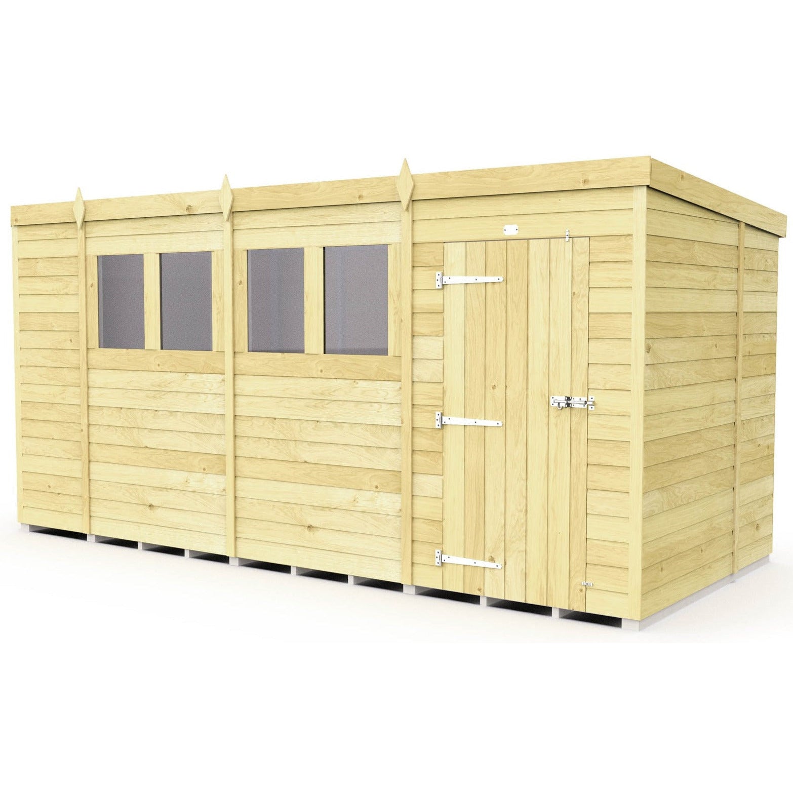 Total Sheds (14x7) Pressure Treated Pent Shed