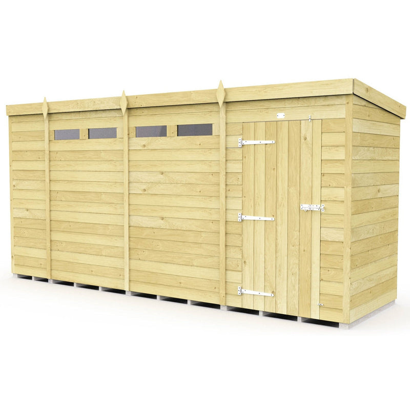 Total Sheds (15x4) Pressure Treated Pent Security Shed