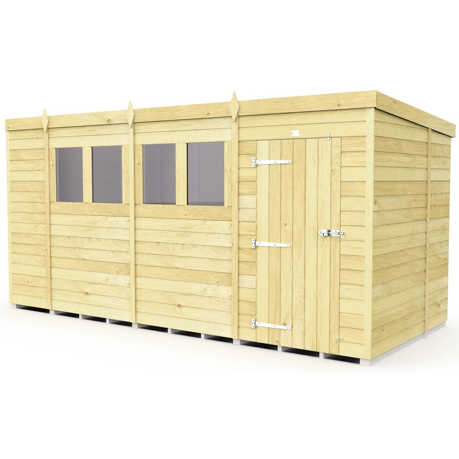 Total Sheds (15x6) Pressure Treated Pent Shed