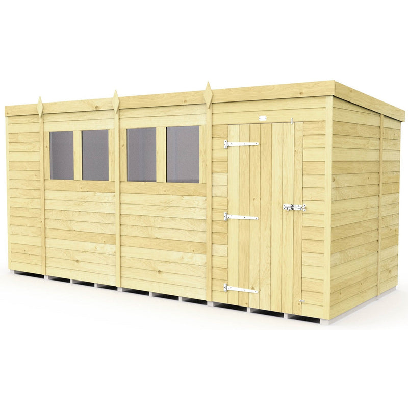 Total Sheds (15x6) Pressure Treated Pent Shed