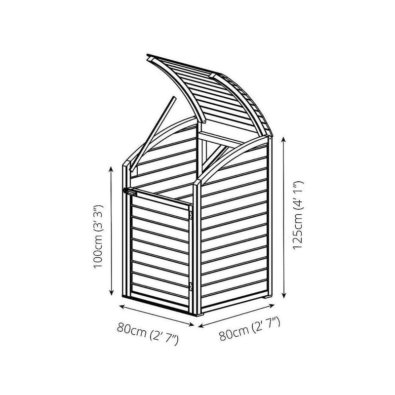 Mercia Pressure Treated Single Bin Store (ESDXL21PT024 - EAN 5029442093055)