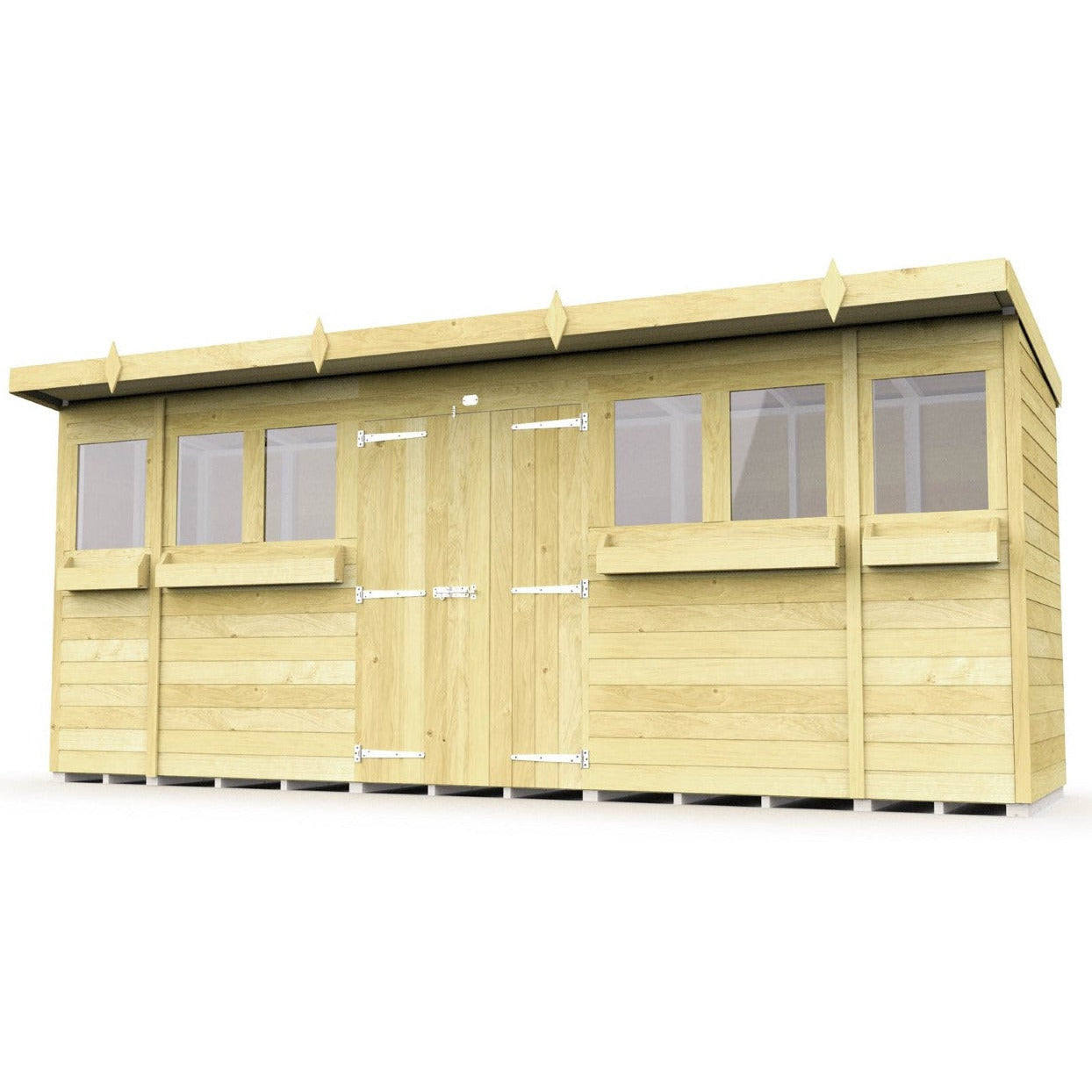 Total Sheds (16x4) Pressure Treated Pent Summer Shed