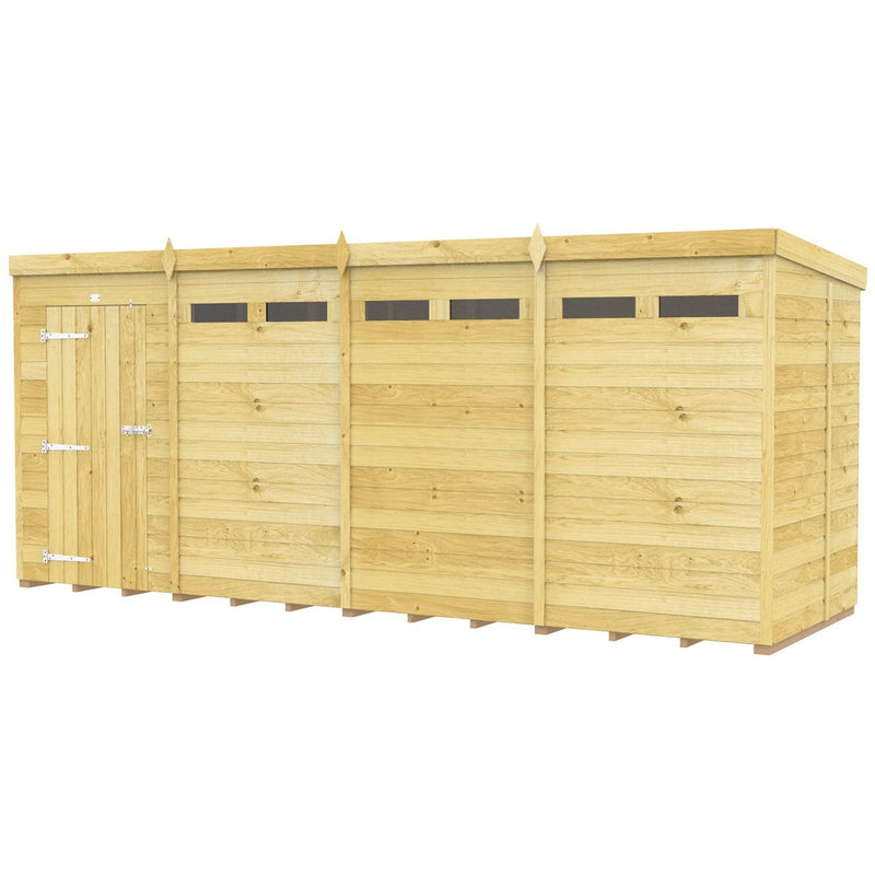 Total Sheds (16x5) Pressure Treated Pent Security Shed