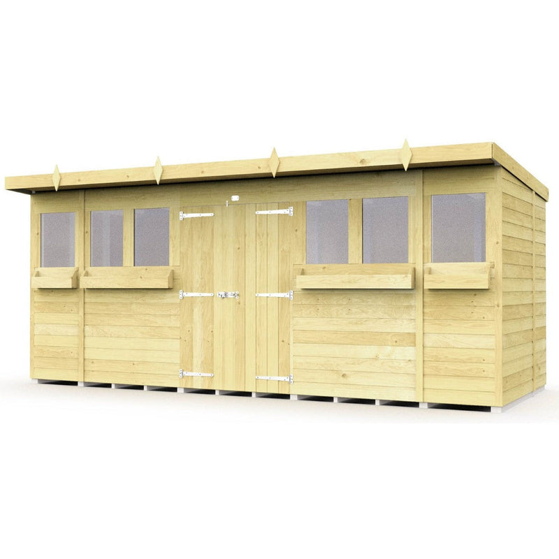 Total Sheds (16x6) Pressure Treated Pent Summer Shed