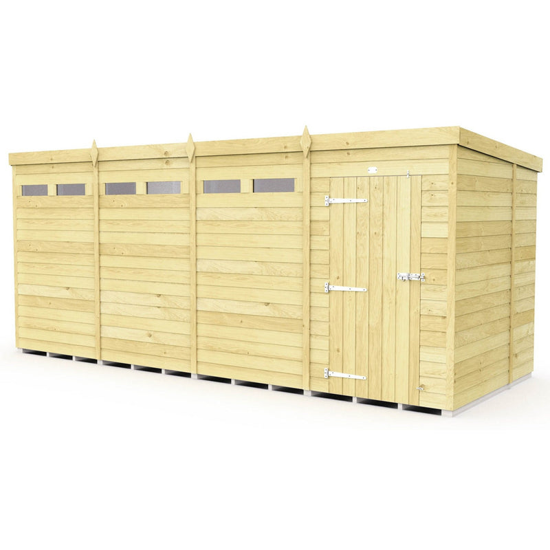 Total Sheds (16x7) Pressure Treated Pent Security Shed