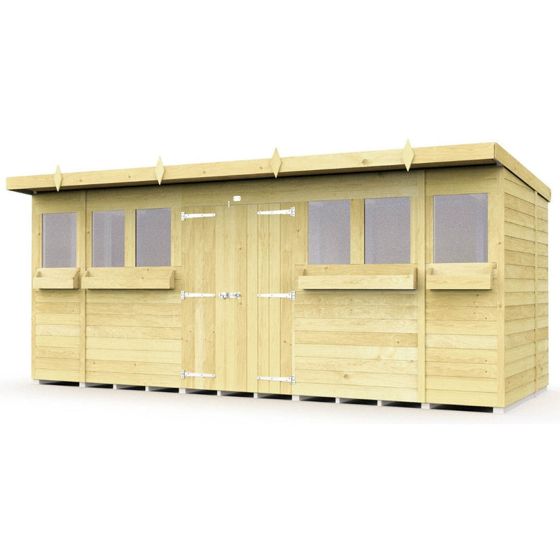 Total Sheds (16x7) Pressure Treated Pent Summer Shed