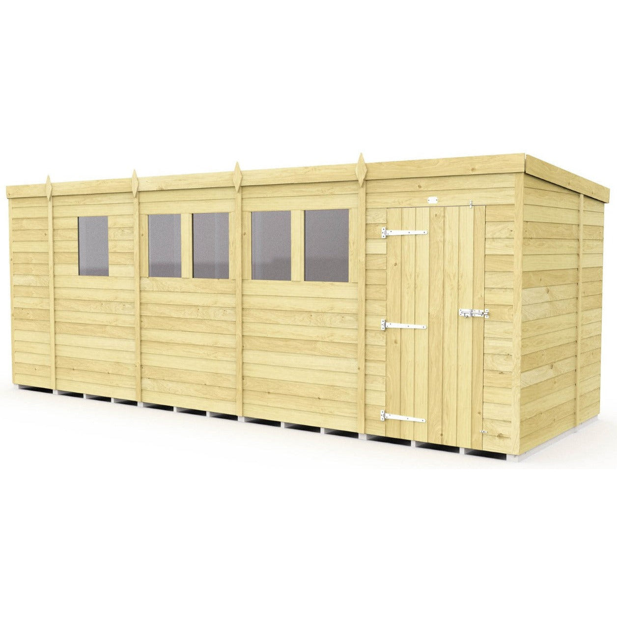 Total Sheds (17x6) Pressure Treated Pent Shed