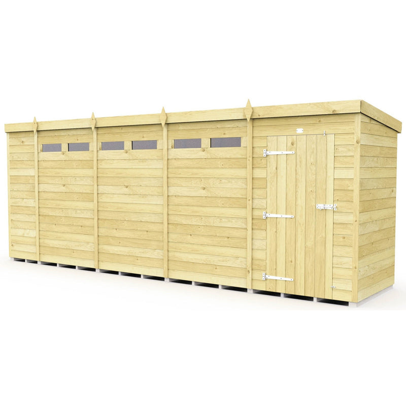 Total Sheds (18x4) Pressure Treated Pent Security Shed