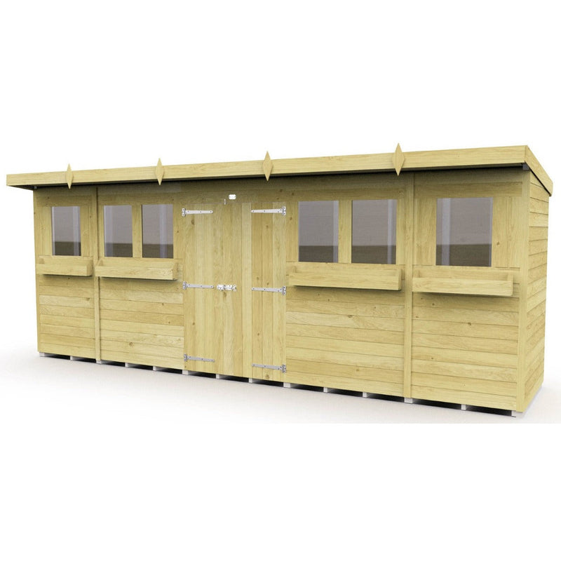 Total Sheds (18x4) Pressure Treated Pent Summer Shed