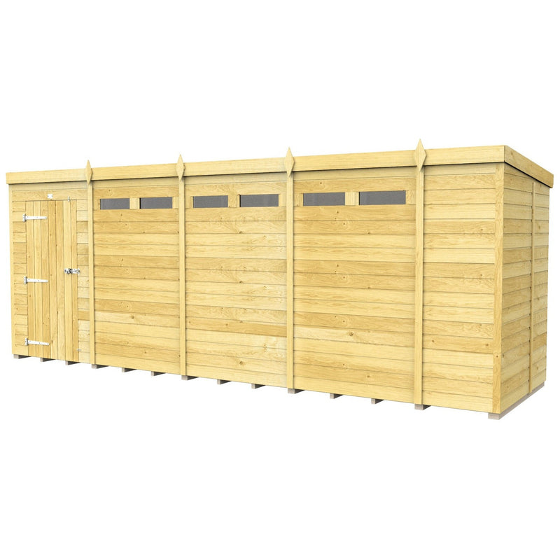 Total Sheds (18x5) Pressure Treated Pent Security Shed