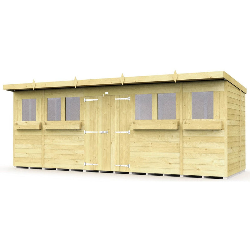 Total Sheds (18x5) Pressure Treated Pent Summer Shed