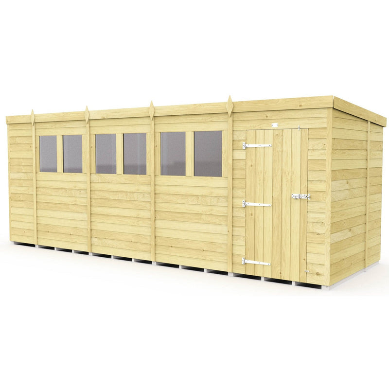 Total Sheds (18x6) Pressure Treated Pent Shed