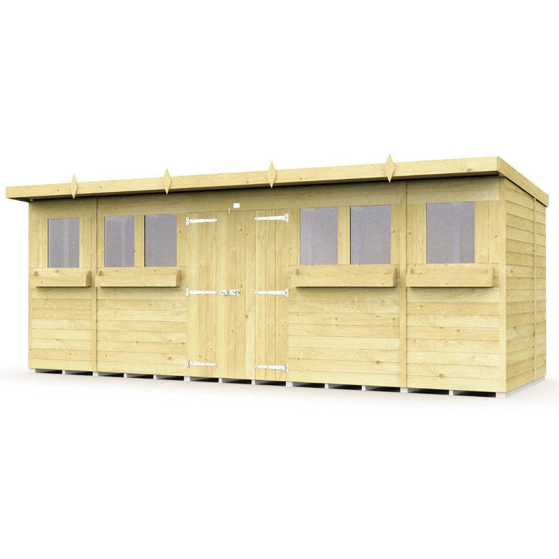 Total Sheds (18x6) Pressure Treated Pent Summer Shed