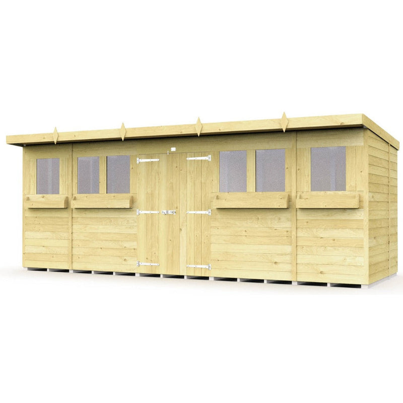 Total Sheds (18x8) Pressure Treated Pent Summer Shed