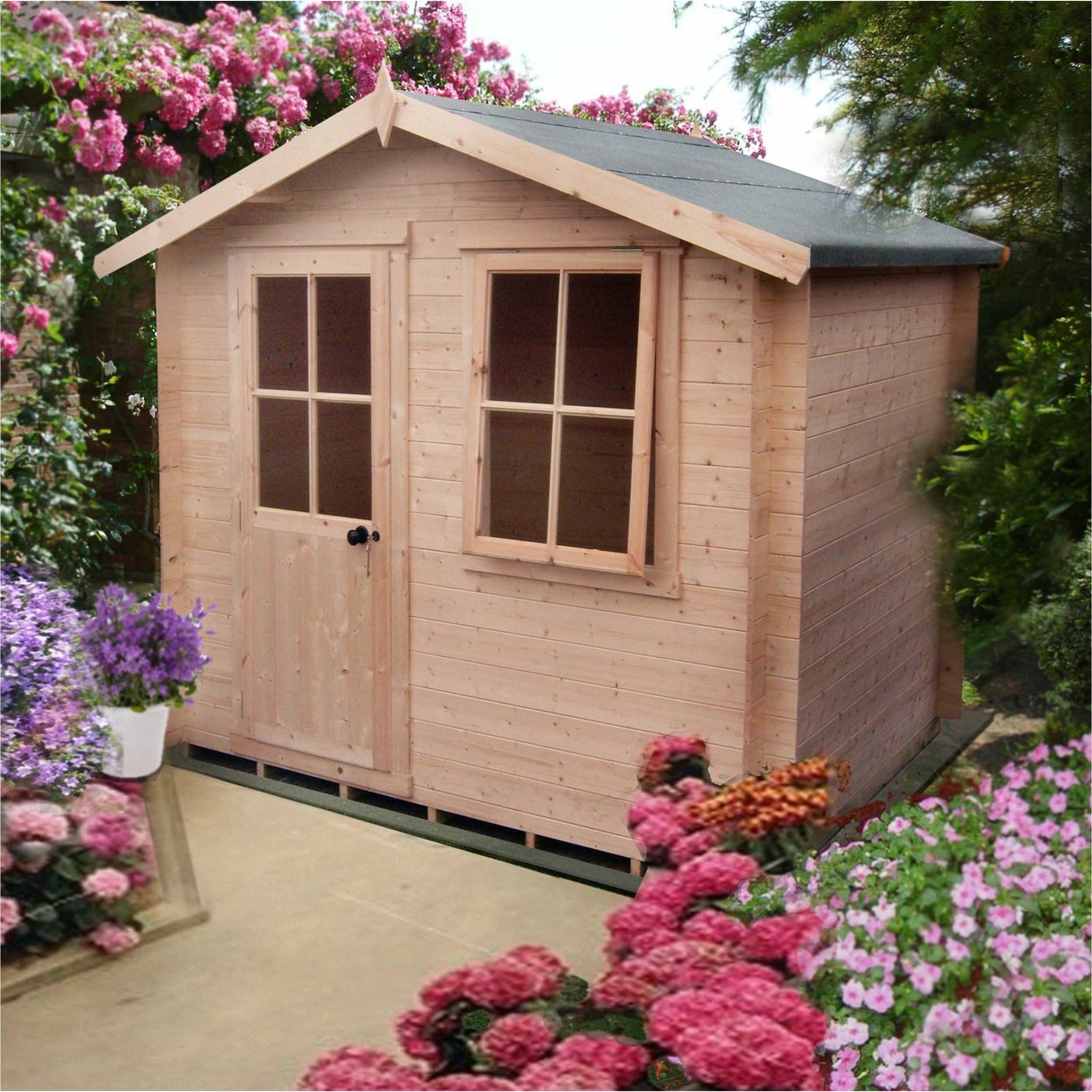 Shire Avesbury (Pembrook) 19mm Log Cabin (8x6)  AVES0806L19-1AA 5060490133324 - Outside Store