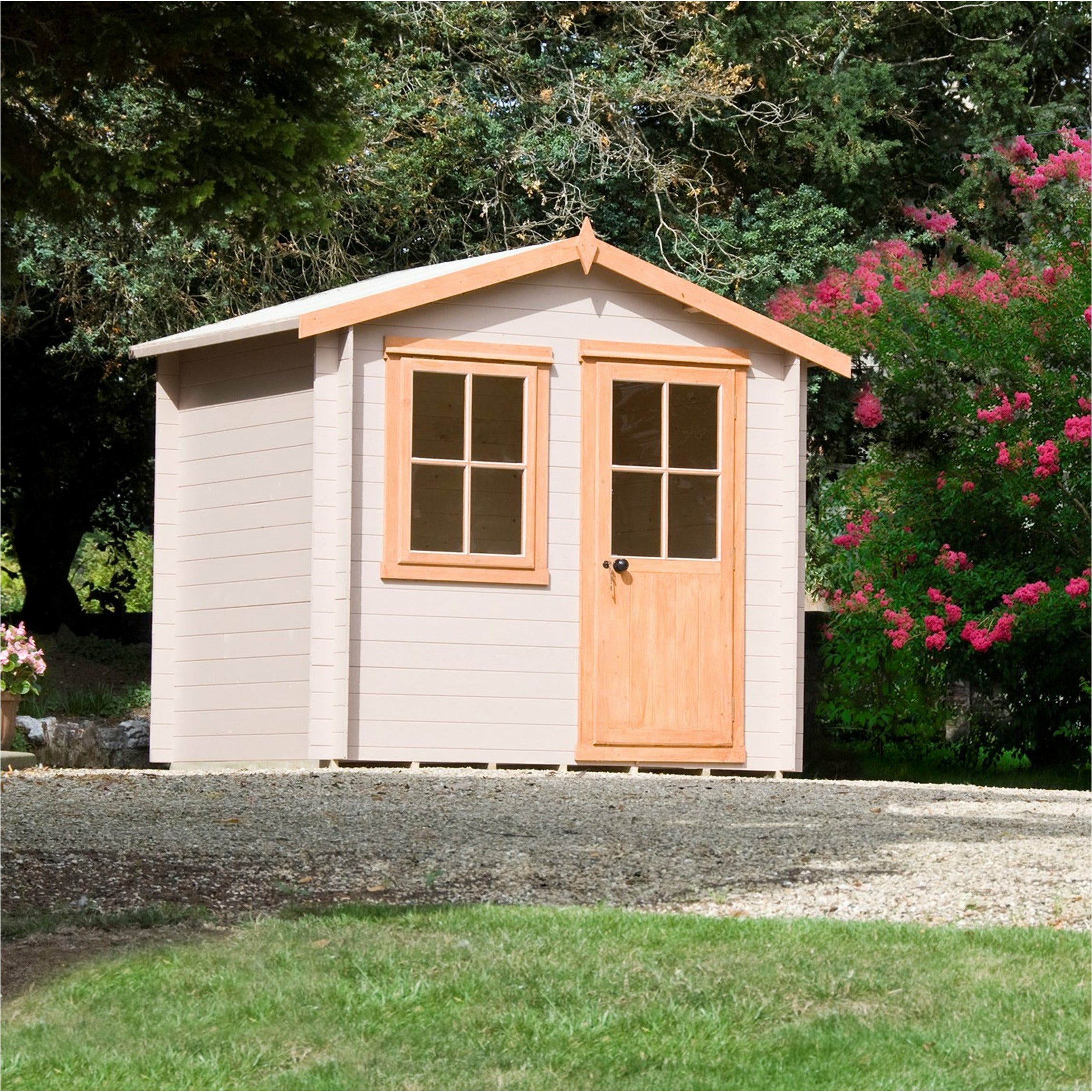 Shire Avesbury 19mm Log Cabin (10x10) AVES1010L19-1AA - Outside Store