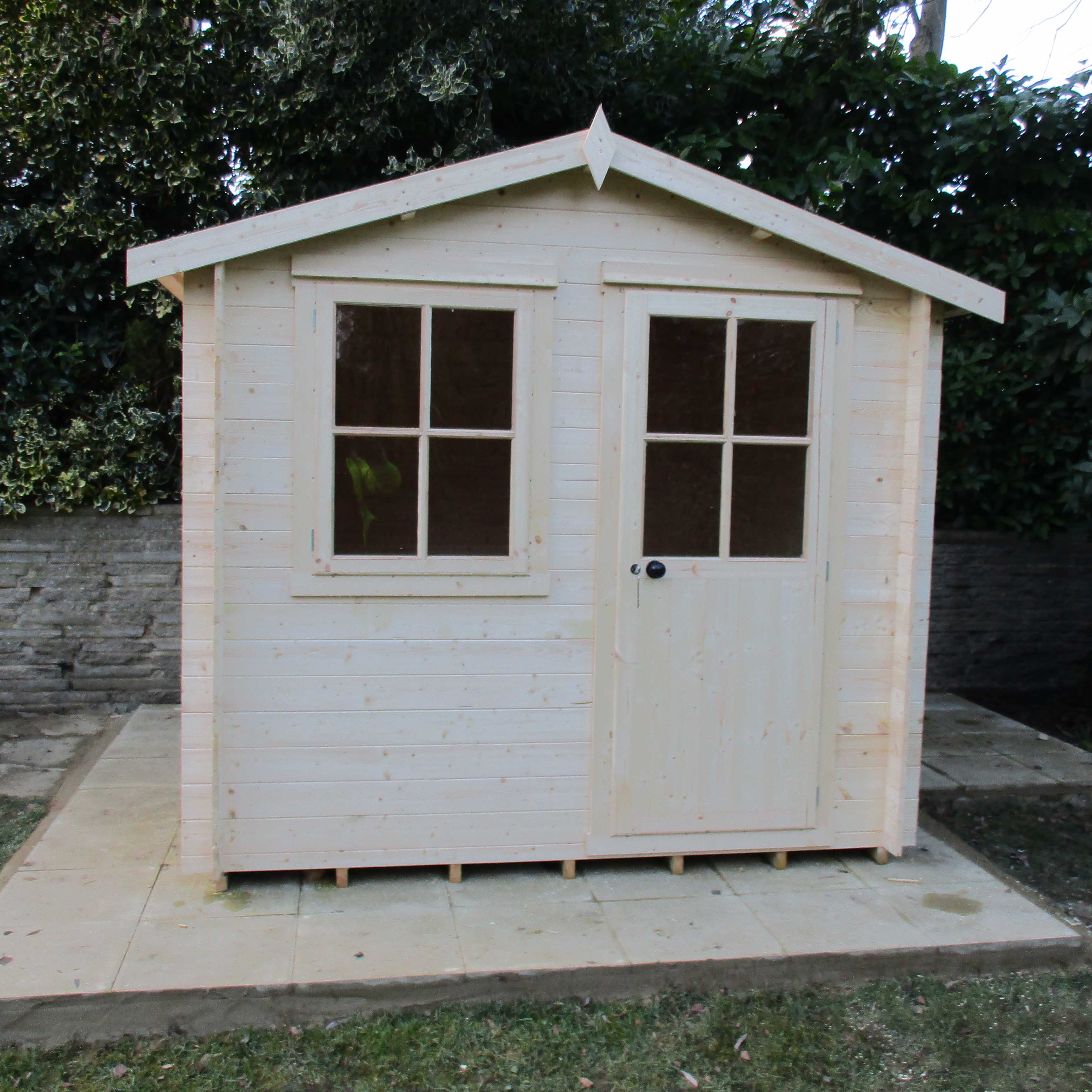 Shire Avesbury (Pembrook) 19mm Log Cabin (8x6)  AVES0806L19-1AA 5060490133324 - Outside Store