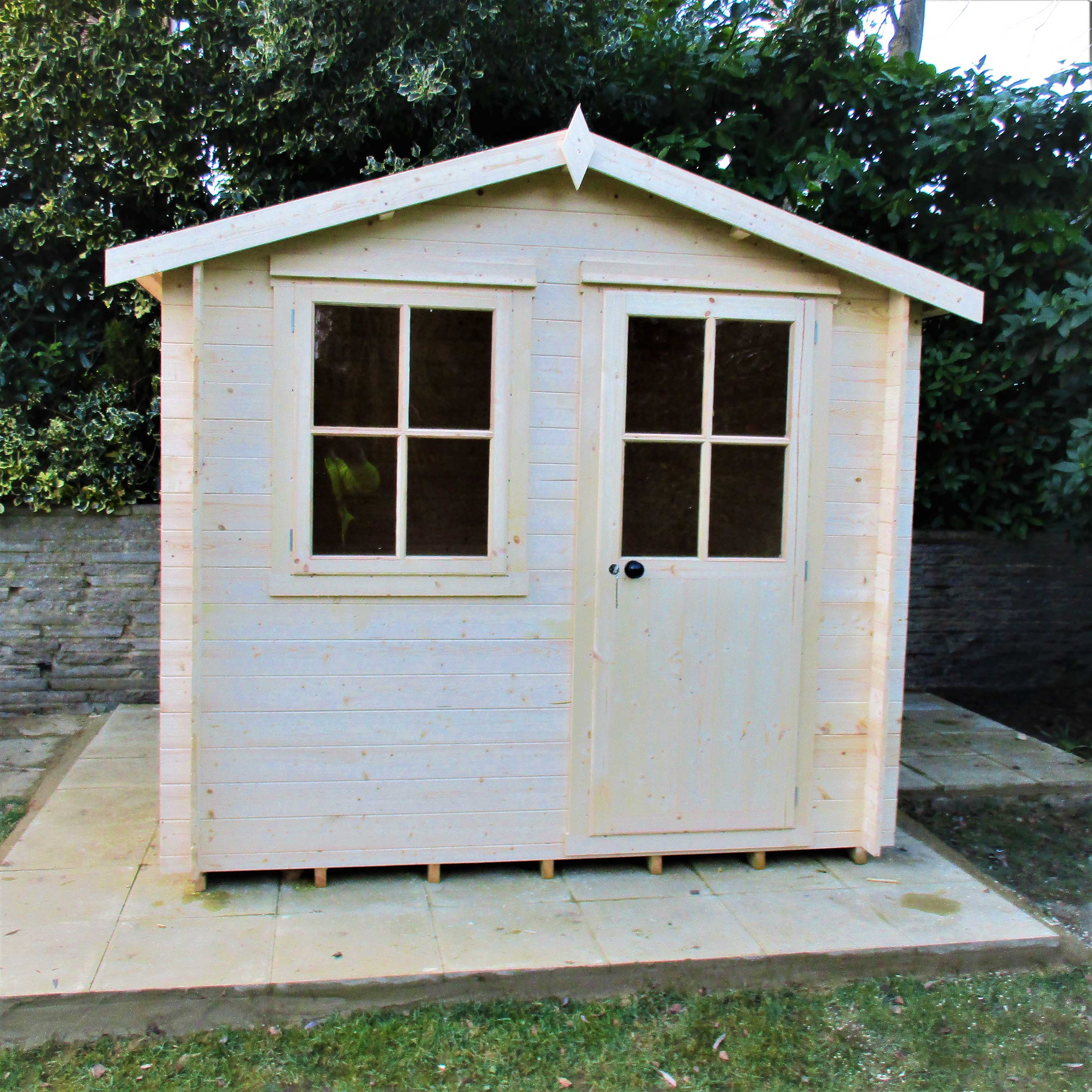 Shire Avesbury (Pembrook) 19mm Log Cabin (8x6)  AVES0806L19-1AA 5060490133324 - Outside Store