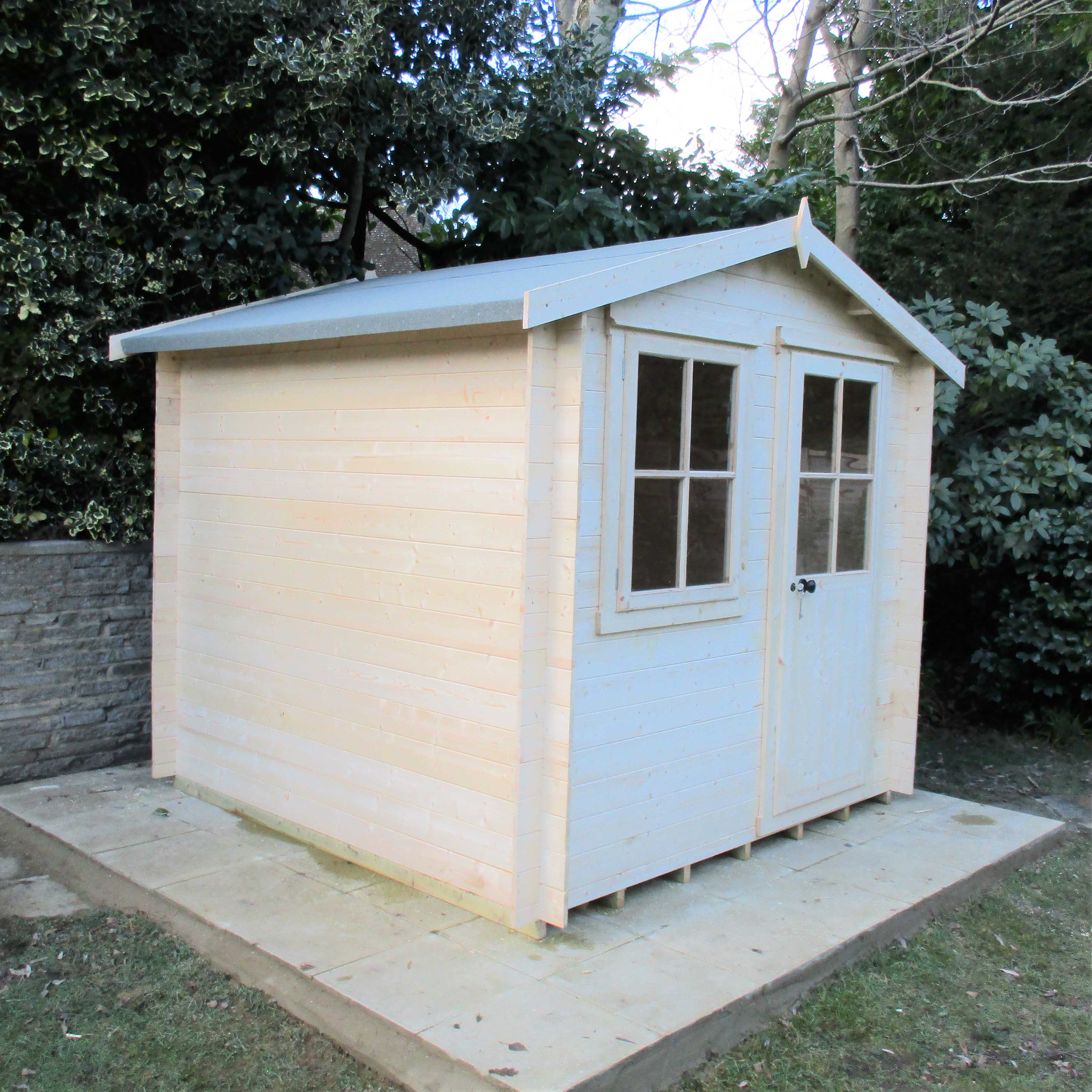 Shire Avesbury (Pembrook) 19mm Log Cabin (8x6)  AVES0806L19-1AA 5060490133324 - Outside Store