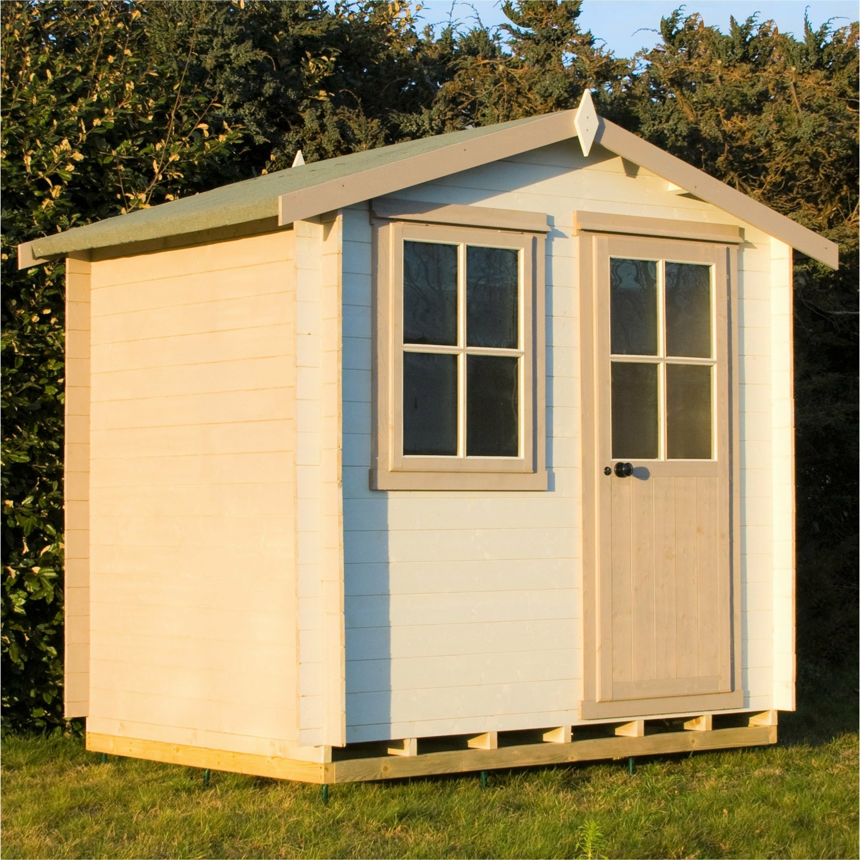 Shire Avesbury 19mm Log Cabin (10x10) AVES1010L19-1AA - Outside Store