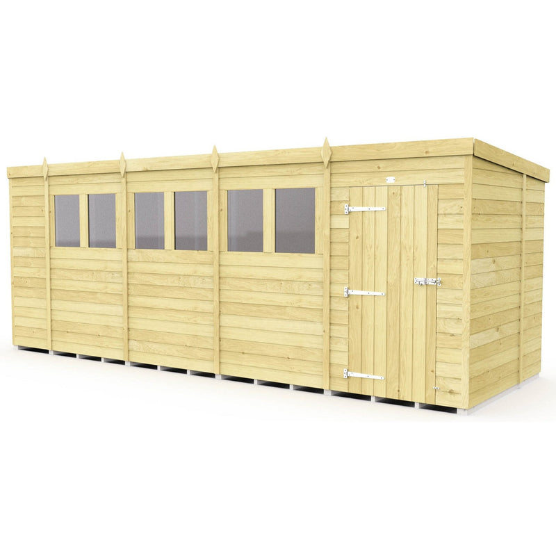 Total Sheds (19x6) Pressure Treated Pent Shed