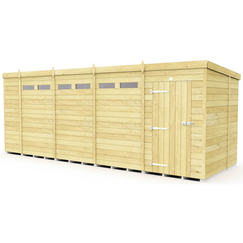 Total Sheds (19x6) Pressure Treated Pent Security Shed