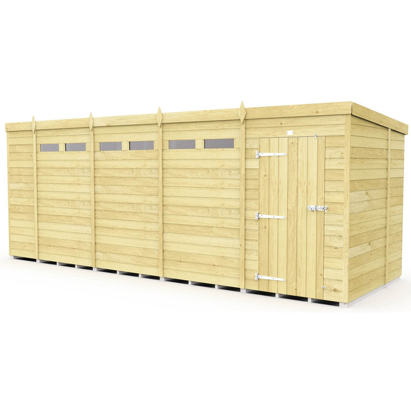 Total Sheds (19x7) Pressure Treated Pent Security Shed